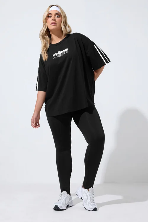 Yours Curve Black Active Leggings - 18 Image 2
