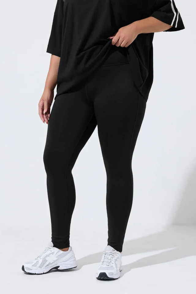 Yours Curve Black Active Leggings
