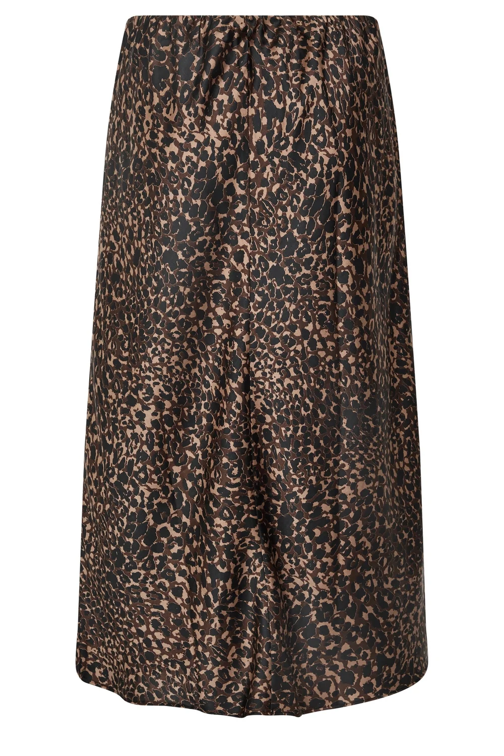 Yours Curve Brown Animal Bias Cut Satin Skirt - 22-24 Image 5