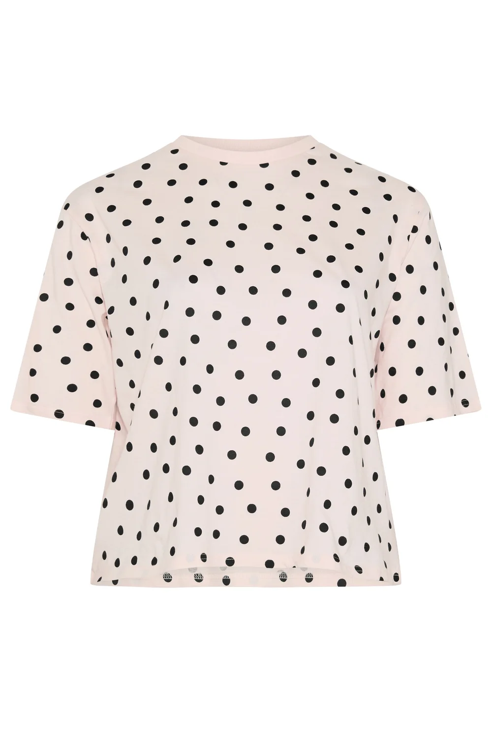 Yours Curve Pink Polka Dot Sleep Tee Top - 14-16 Image 5