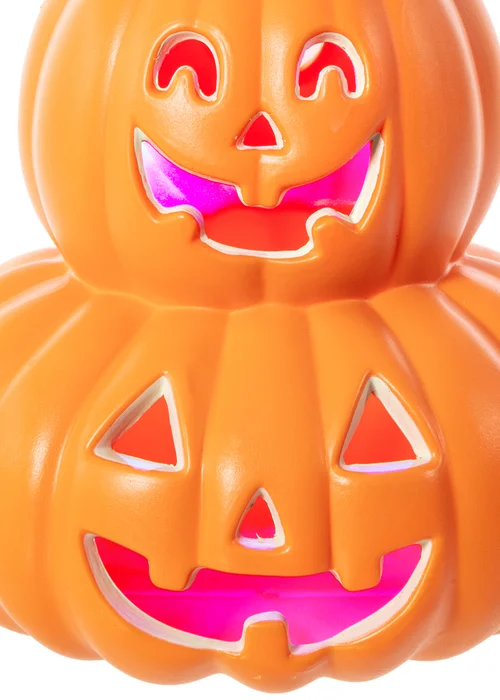 Premier Decorations Pumpkin Tower Halloween Decoration with Colour Changing LED - One Size Image 2