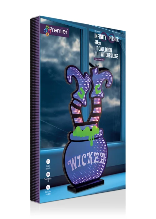 Premier Decorations Lit Infinity Mirror Witches Legs - One Size Image 4