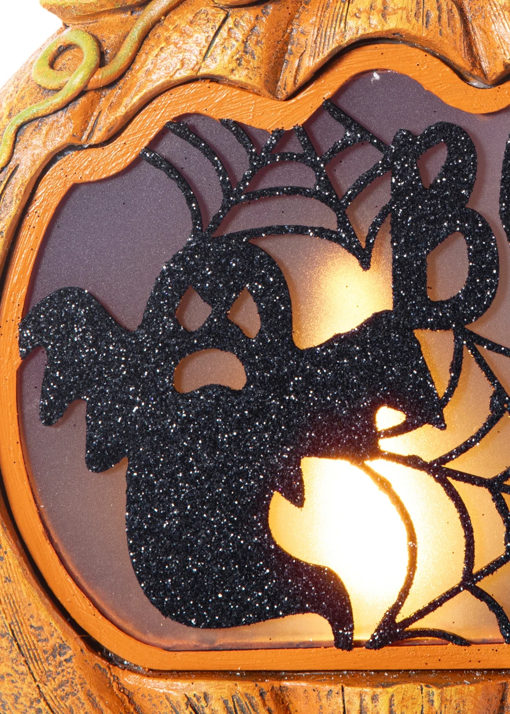 Premier Decorations Battery Operated TableTop Boo Pumpkin with LED Flame - One Size Image 2