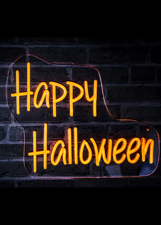 Premier Decorations LED Neon Happy Halloween Wall Sign