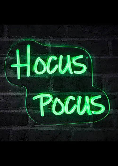 Premier Decorations LED Neon Hocus Pocus Wall Sign - One Size Image 1