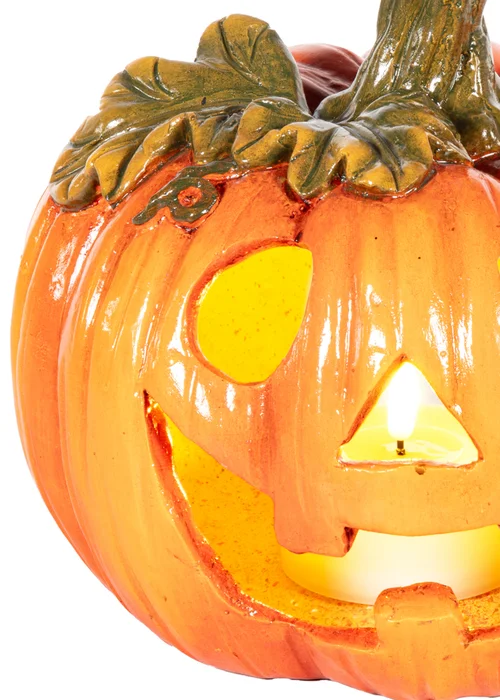 Premier Decorations Magnesia Halloween Pumpkin Candle Holder - One Size Image 2