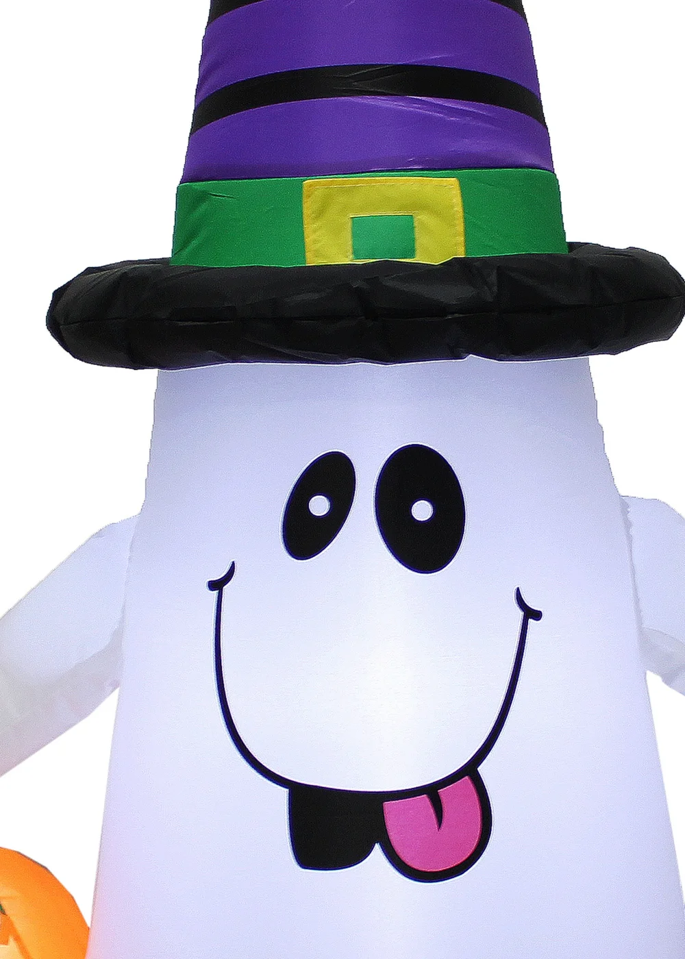 Premier Decorations Lit Inflatable Ghost with Pumpkin - One Size Image 2
