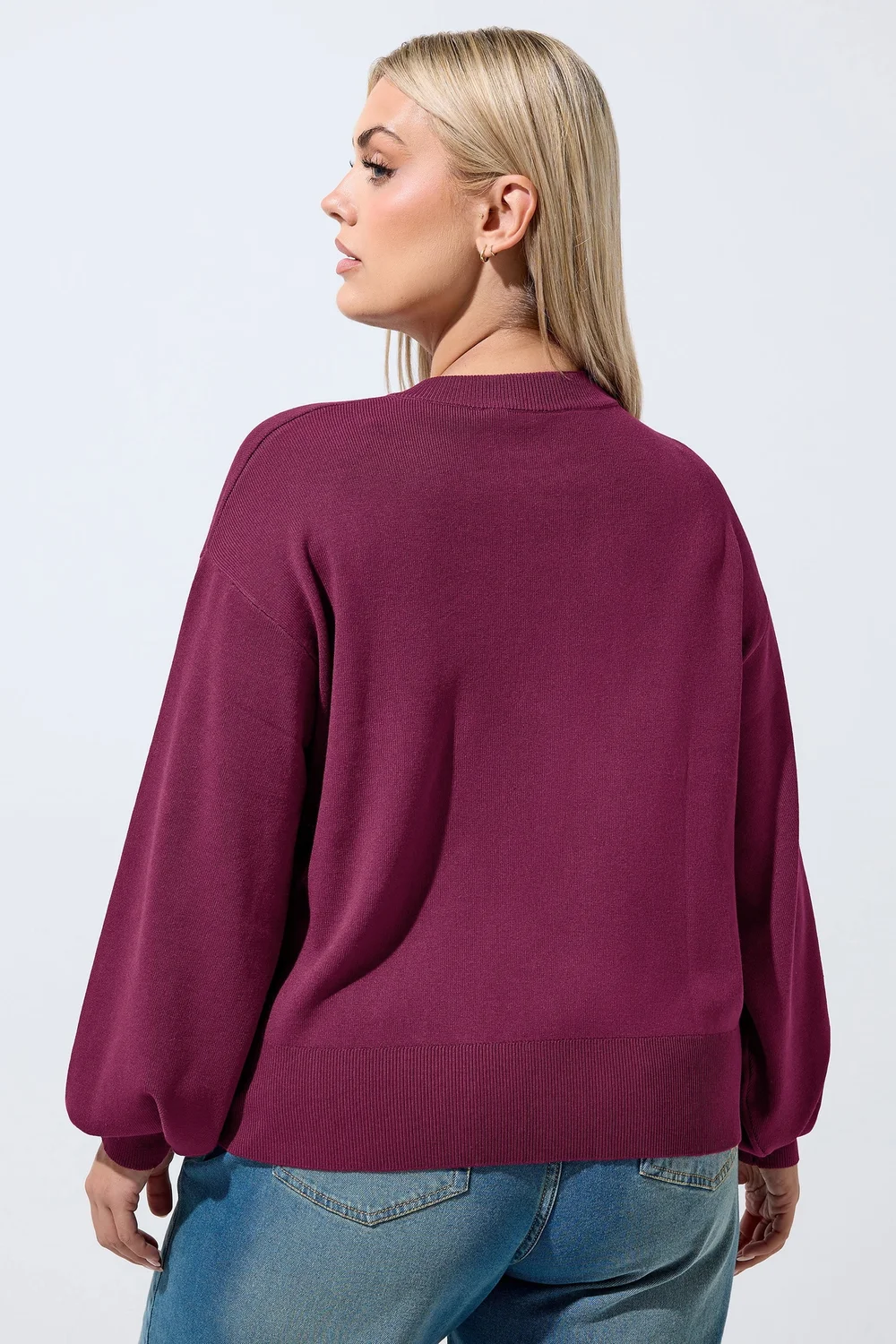 Yours Limited Curve Burgundy Red Cardigan - 26-28 Image 3