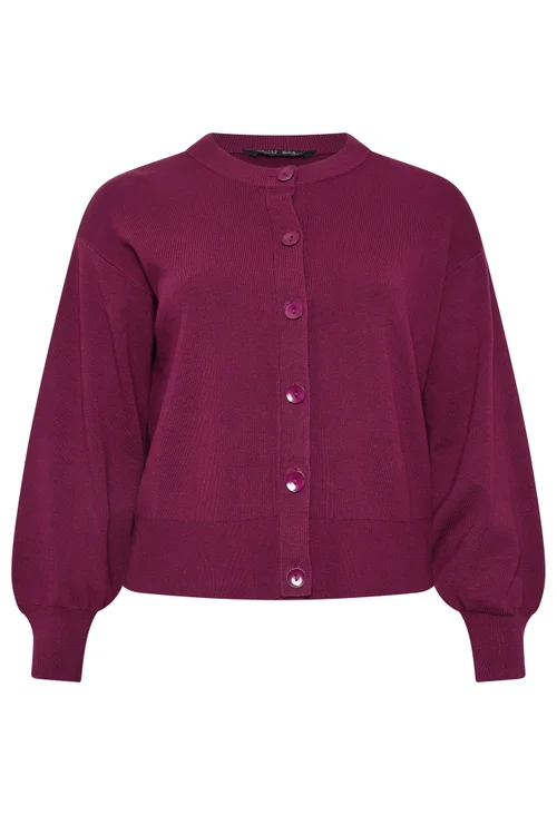 Yours Limited Curve Burgundy Red Cardigan - 26-28 Image 5