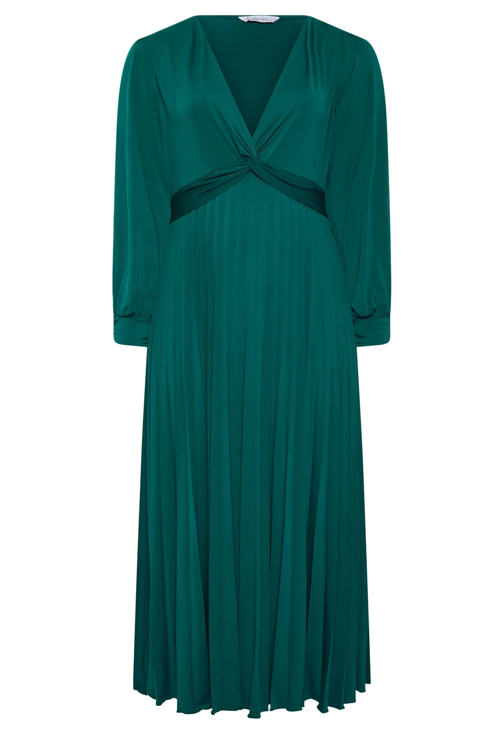 Yours London Curve Green Knot Long Sleeve Maxi Dress - 20 Image 5