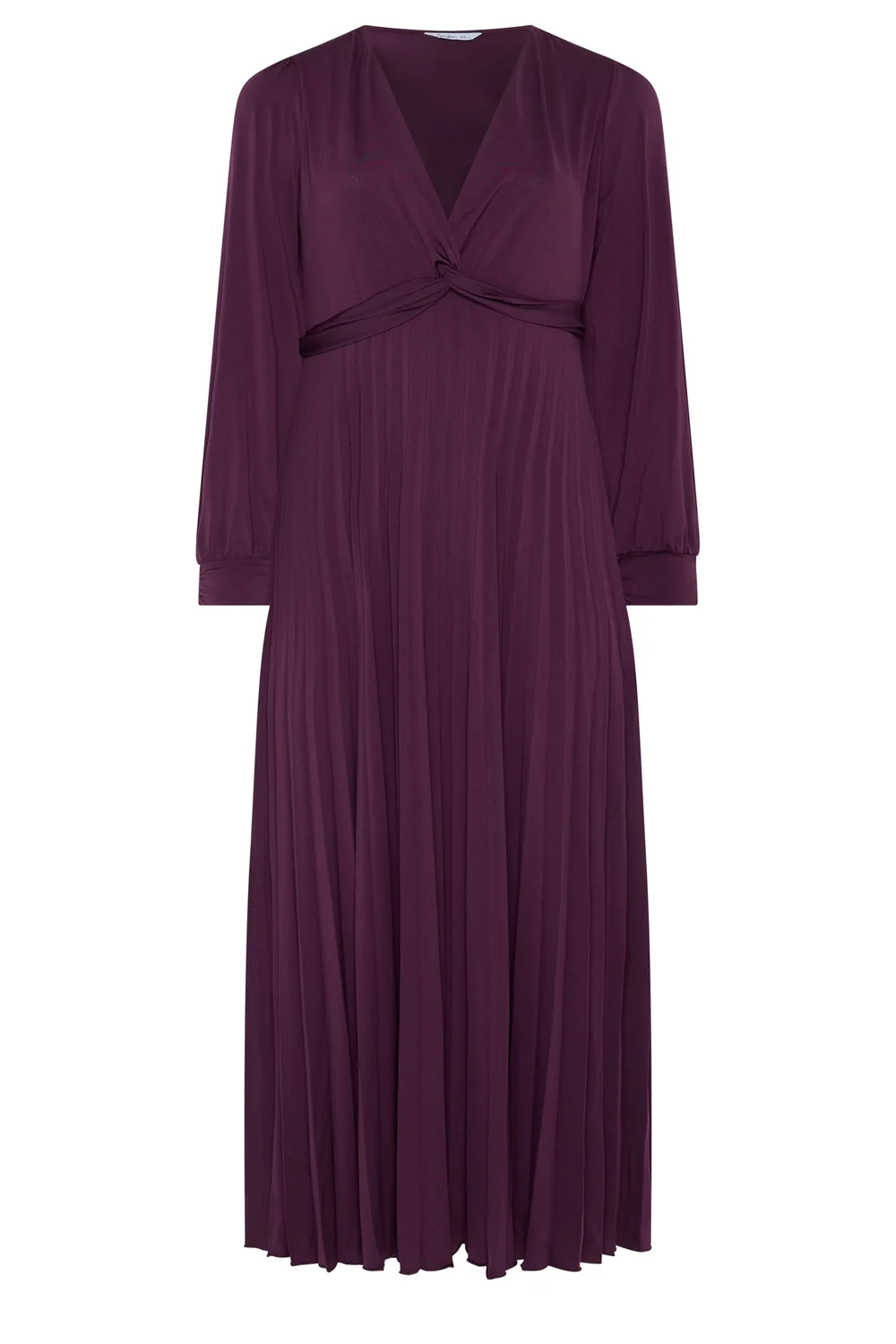 Yours London Curve Purple Knot Pleated Maxi Dress - 16 Image 5