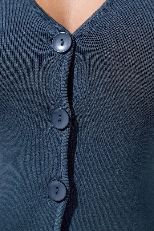 Yours Limited Curve Navy Blue Flare Hem Cardigan - 10-12 Image 4