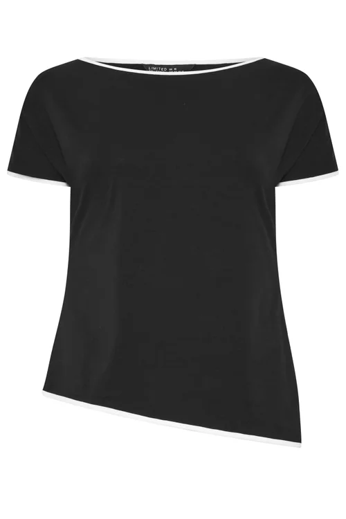 Yours Limited Curve Black Contrast Trim Top - 10 Image 5