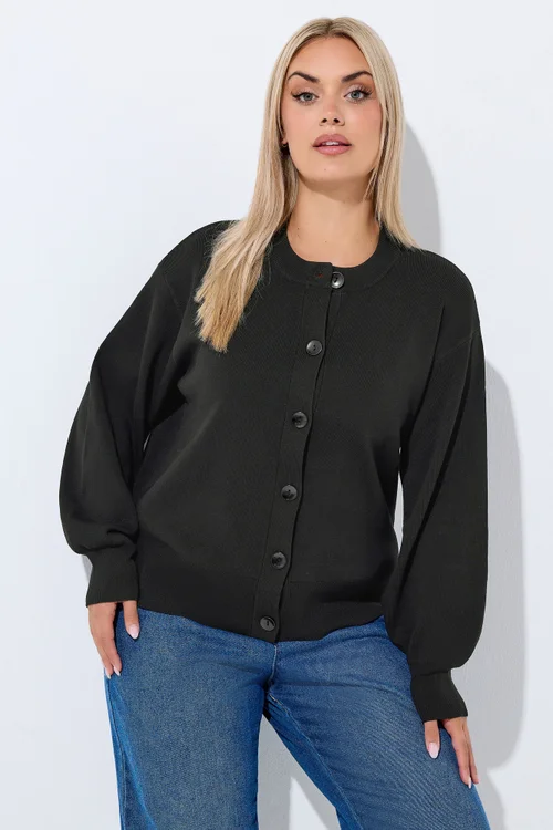Yours Limited Curve Black Cardigan - 10-12 Image 1