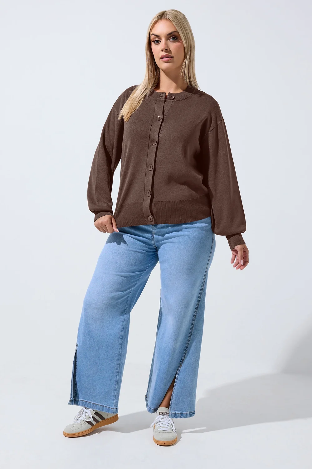 Yours Limited Curve Chocolate Brown Cardigan - 22-24 Image 2