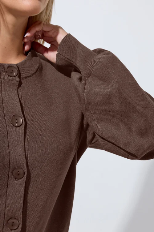 Yours Limited Curve Chocolate Brown Cardigan - 22-24 Image 4