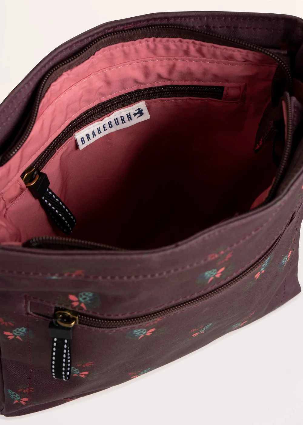 Brakeburn Plum Sierra Hazelwood Printed Cross Body - One Size Image 3