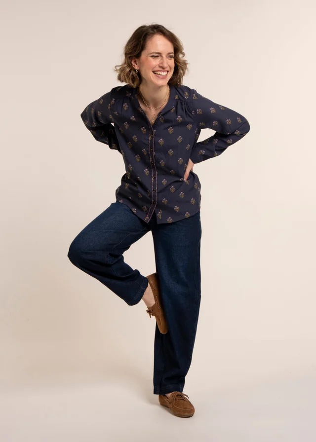 Brakeburn Navy Calista Blouse