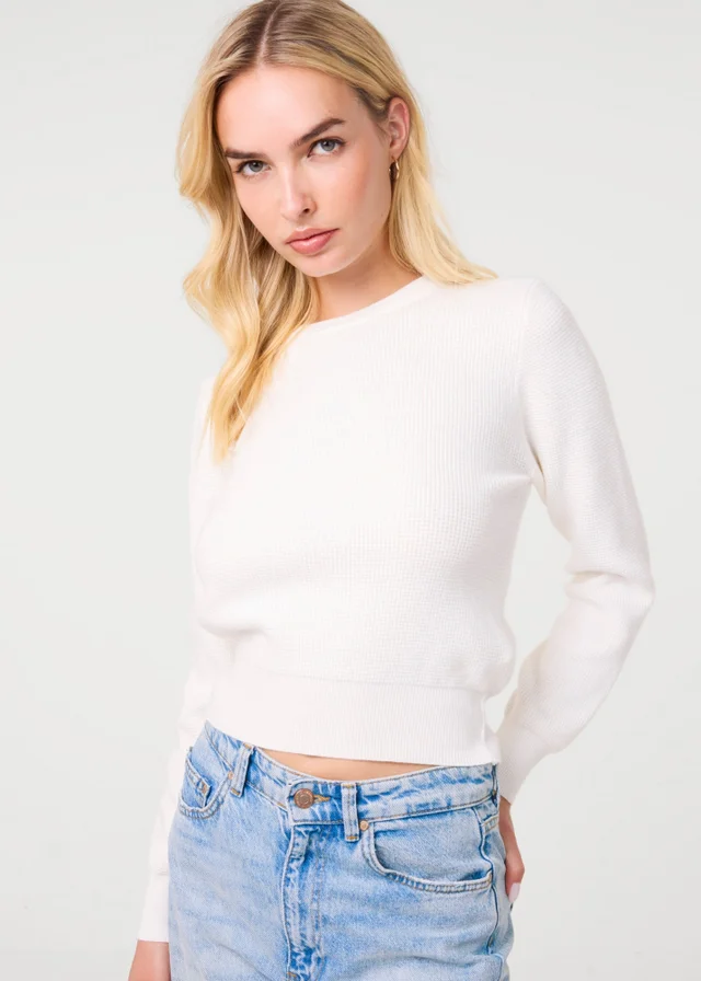 Pink Vanilla Ivory Long Sleeve Knitted Jumper