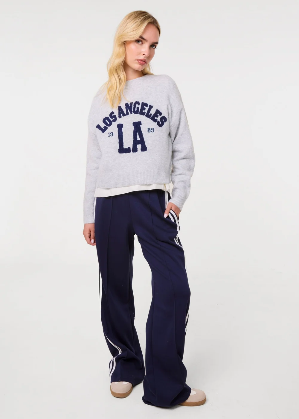 Pink Vanilla Grey Los Angeles Jumper - M/L Image 2