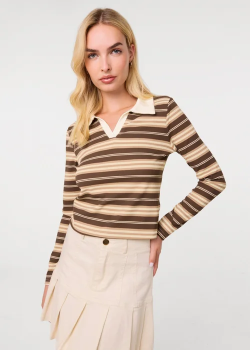 Pink Vanilla Multi Stripe Rugby Top - M/L Image 1