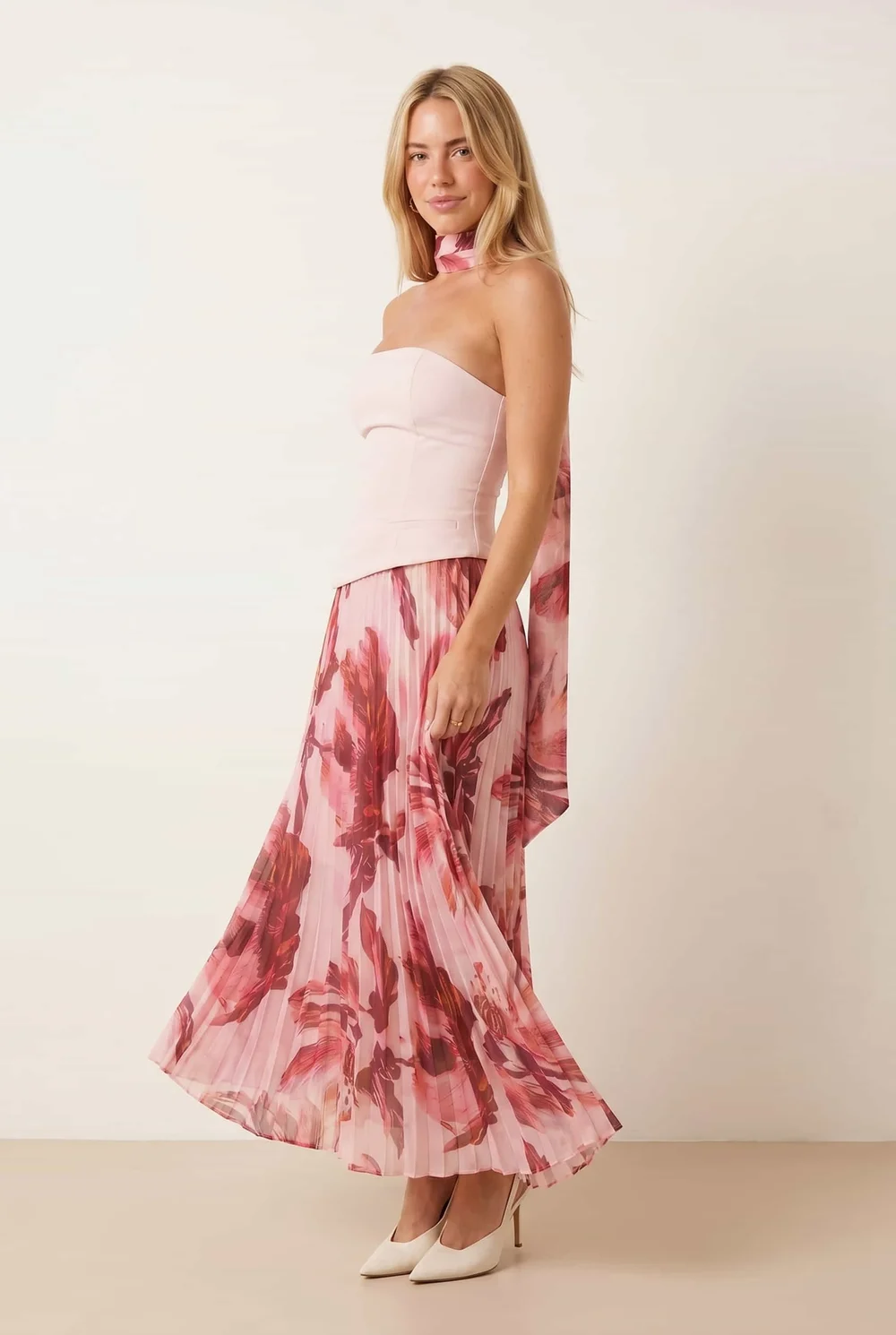 Style Cheat Pink Madelaine Bandeau Midi Dress - 12 Image 2