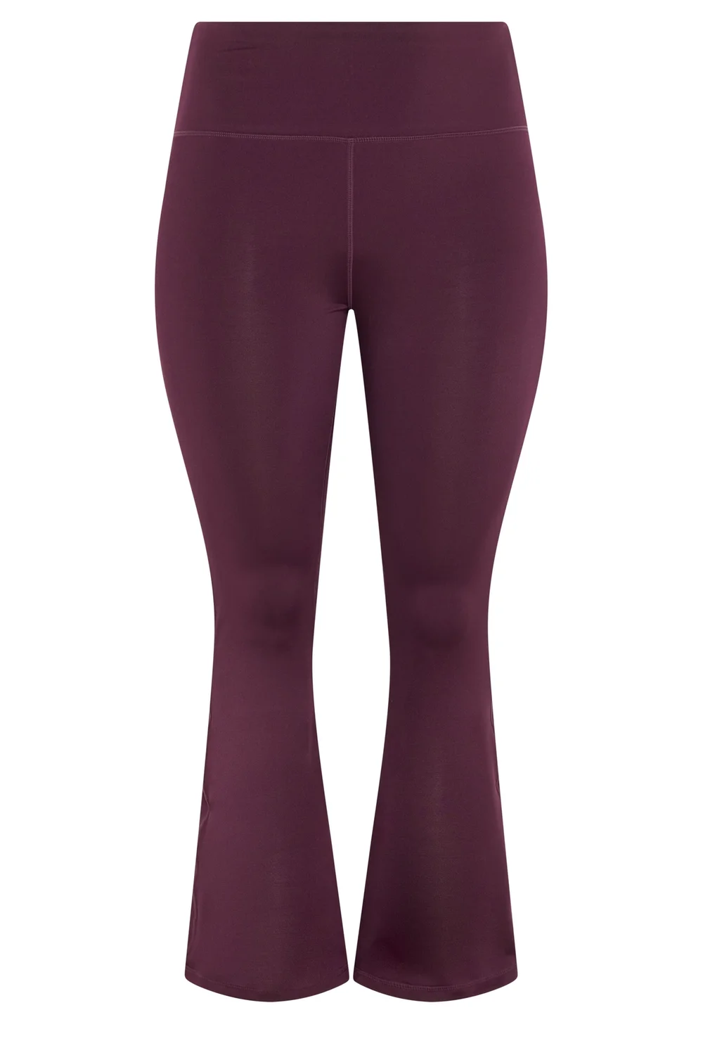 Yours Curve Burgundy Red Active Flared Leggings - 16 Image 5