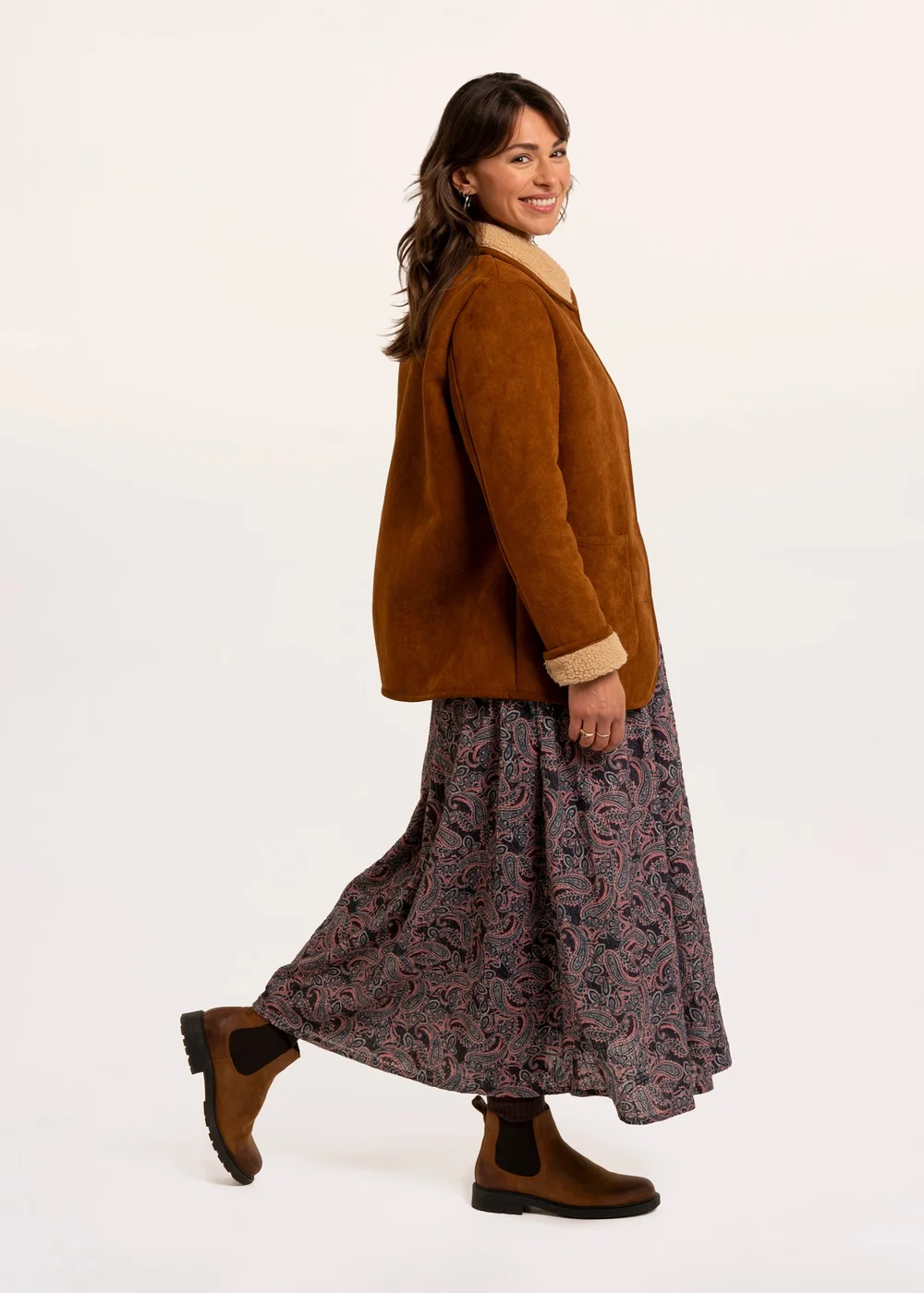 Brakeburn Brown Hawthorn Faux Suede & Shearling Coat - 14 Image 3