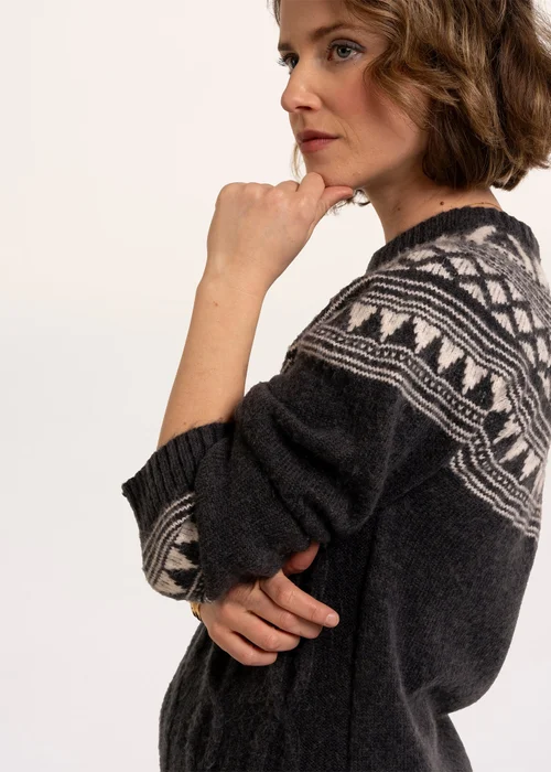 Brakeburn Navy Frida Fairisle Knitted Crew Neck Jumper - 20 Image 4