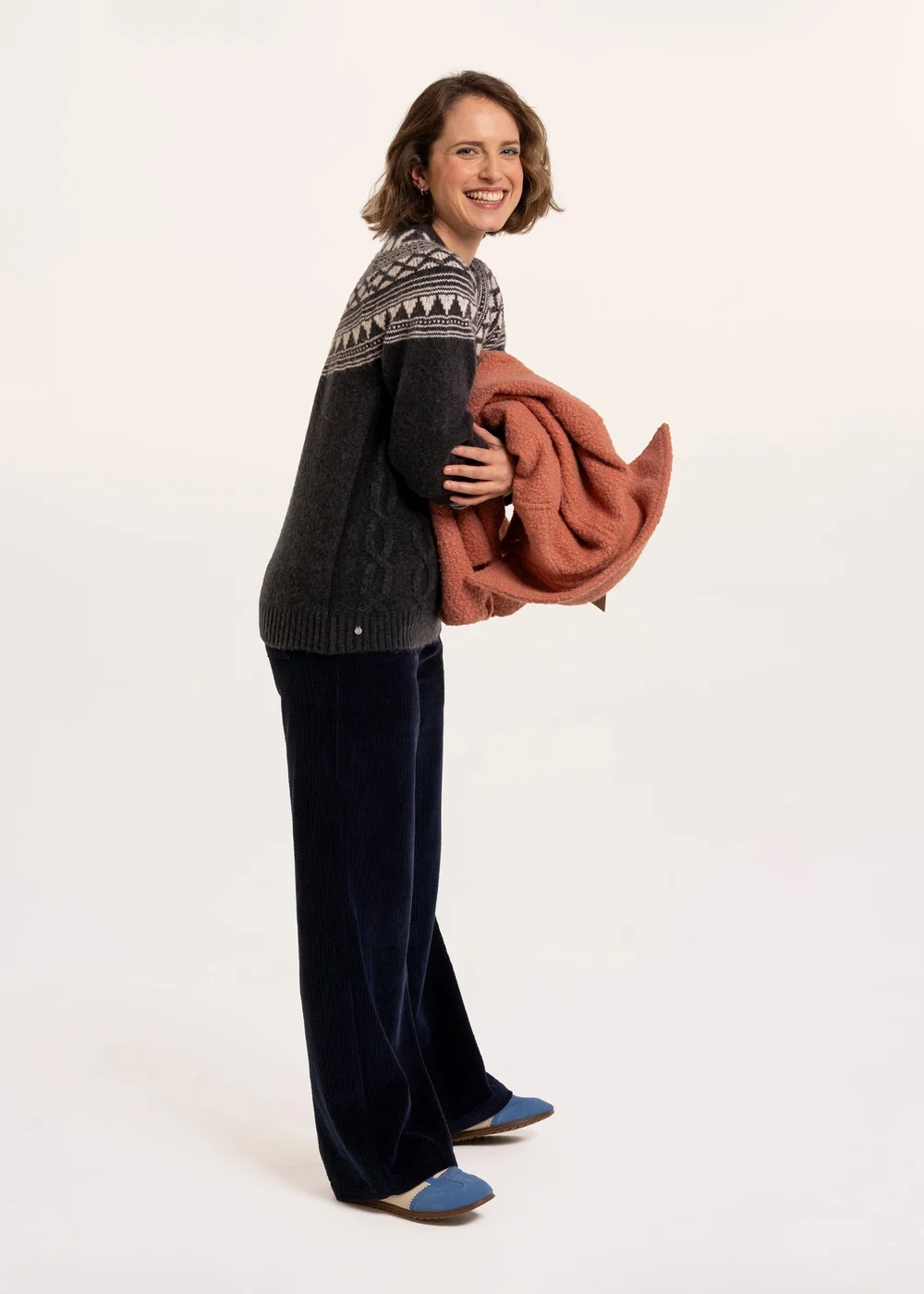 Brakeburn Navy Frida Fairisle Knitted Crew Neck Jumper - 20 Image 3