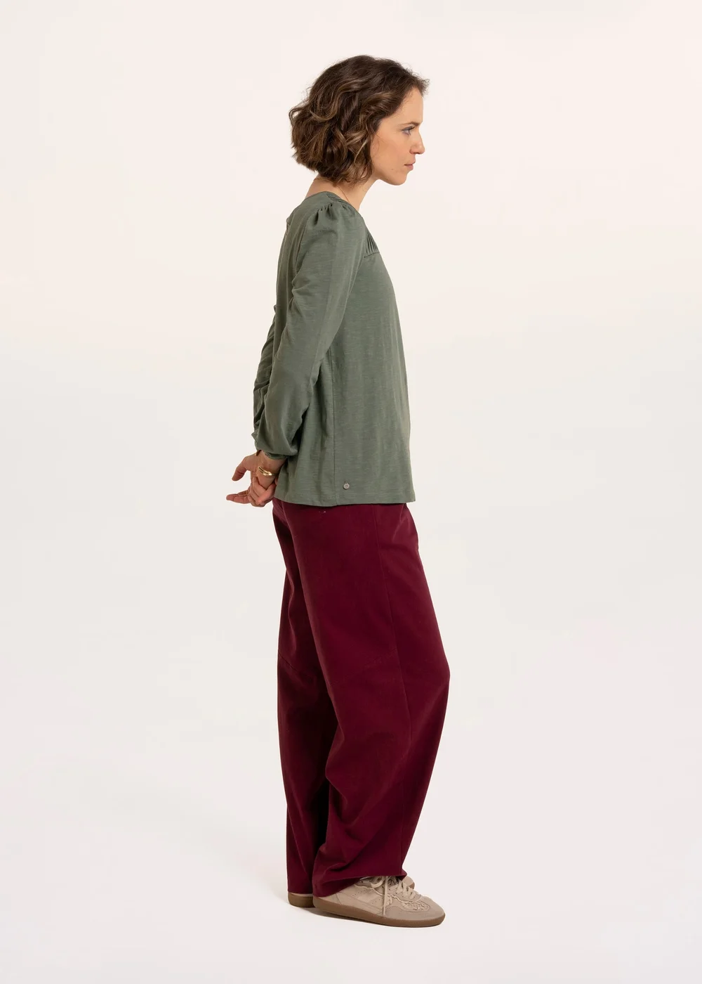Brakeburn Green Zofia Ladder Trim Long Sleeve T-Shirt - 12 Image 3