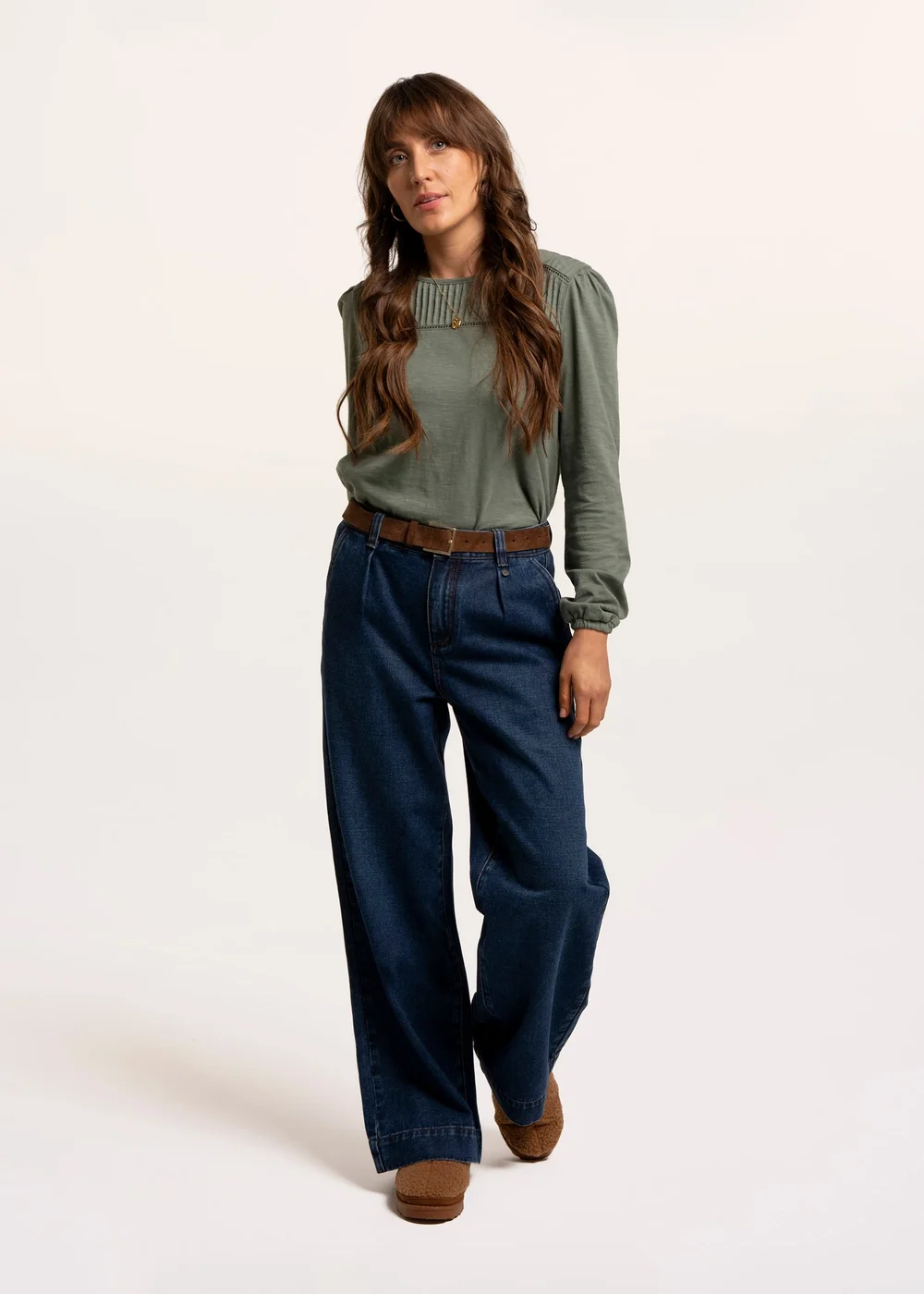 Brakeburn Green Zofia Ladder Trim Long Sleeve T-Shirt - 12 Image 5