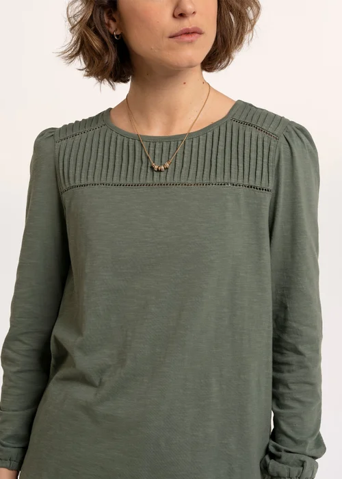 Brakeburn Green Zofia Ladder Trim Long Sleeve T-Shirt - 12 Image 4