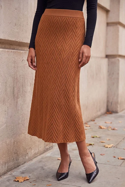 Roman Rust Chevron Knit Aline - 10 Image 1