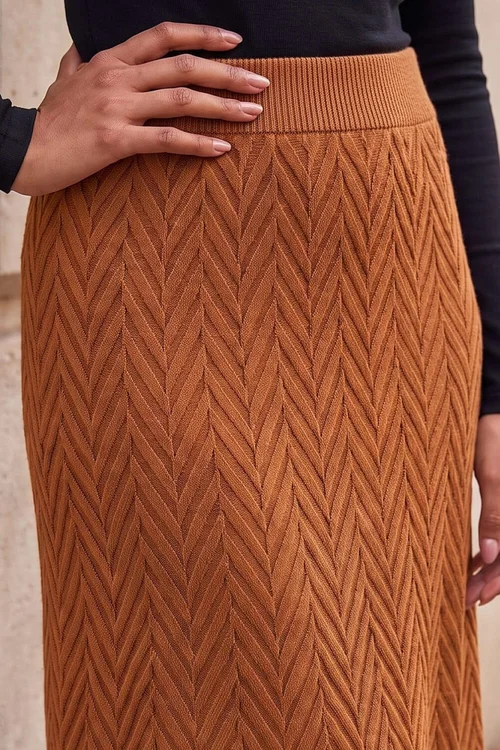 Roman Rust Chevron Knit Aline - 10 Image 4