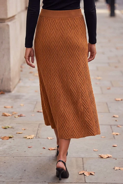 Roman Rust Chevron Knit Aline - 10 Image 3