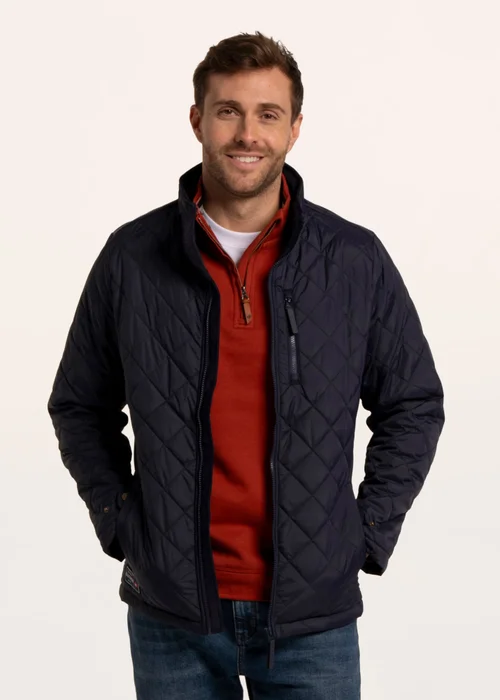 Brakeburn Navy Barons Diamon Quilted Jacket - S Image 1