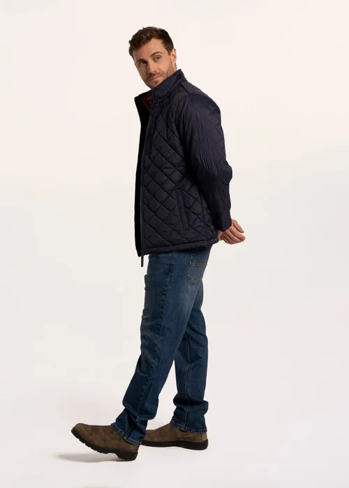 Brakeburn Navy Barons Diamon Quilted Jacket - S Image 3