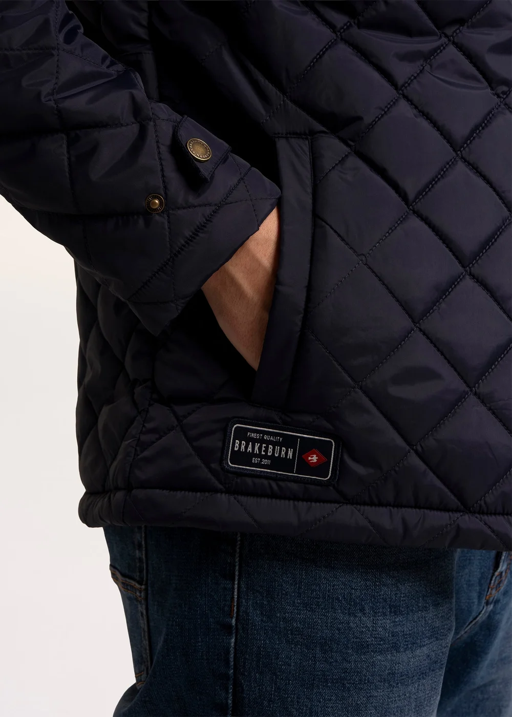 Brakeburn Navy Barons Diamon Quilted Jacket - S Image 4