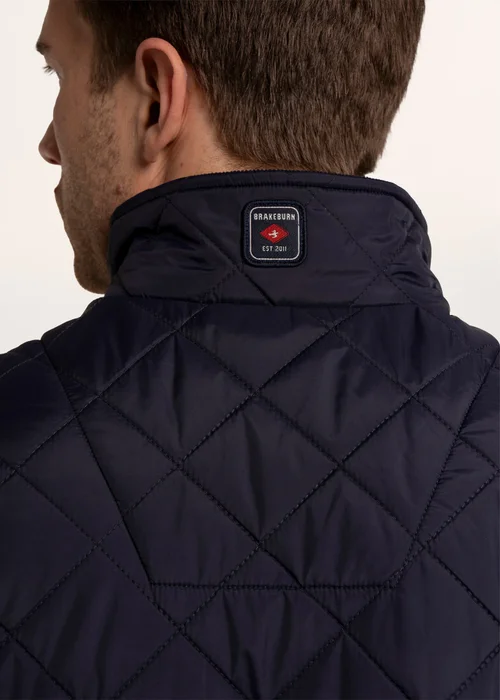 Brakeburn Navy Bayswater Bomber Rib Collar Gilet - L Image 5