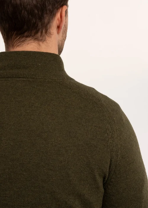 Brakeburn Green Buckhurst 1/2 Zip Knitted Jumper - L Image 4