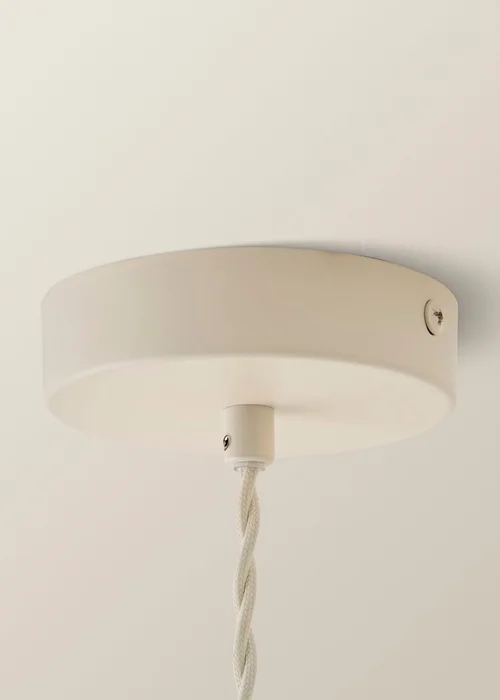 ValueLights Millie Cream Flower Scallop Ceiling Pendant - One Size Image 6
