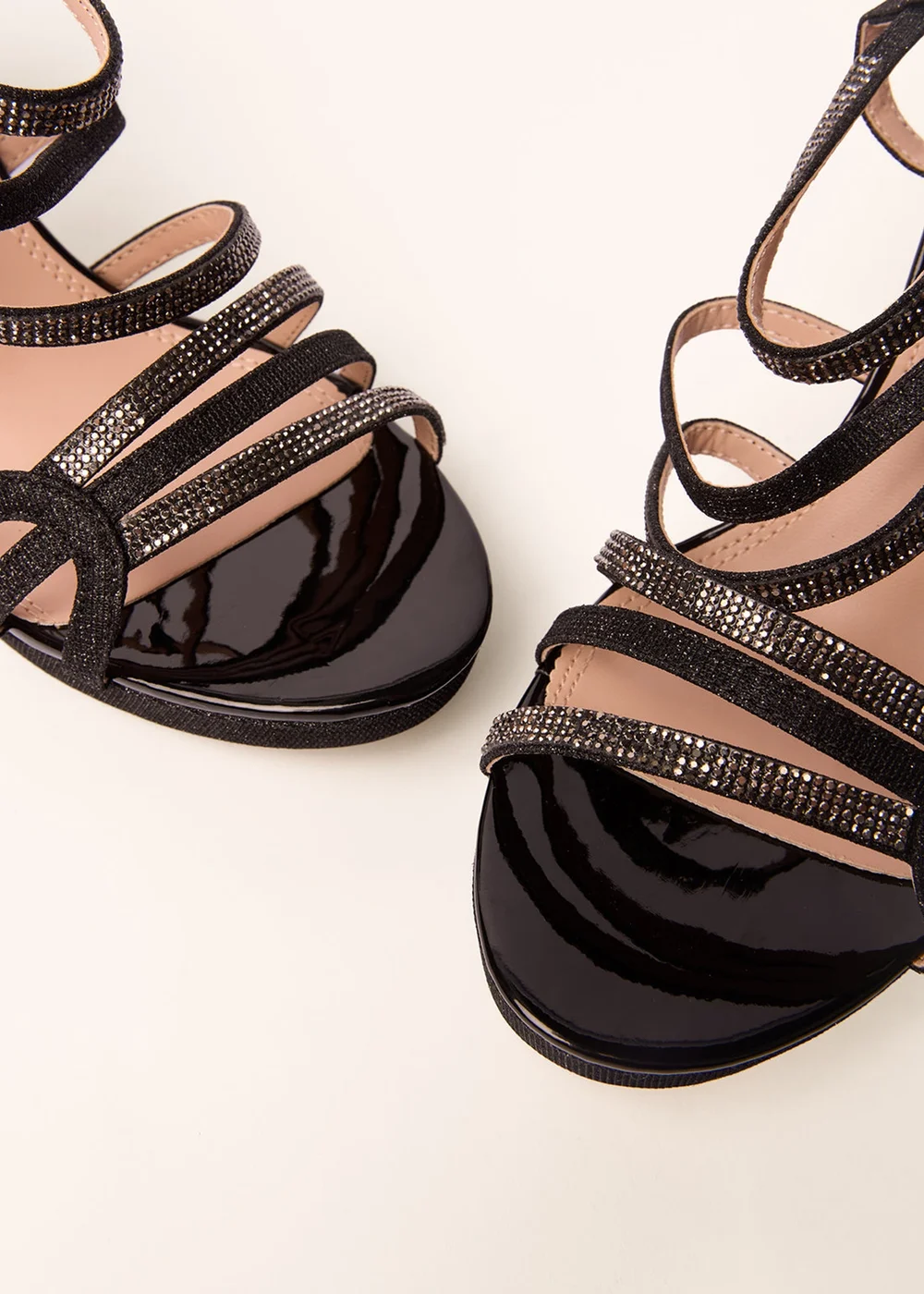Blue Vanilla Black Mix Bling Platform Heels - 7 Image 4