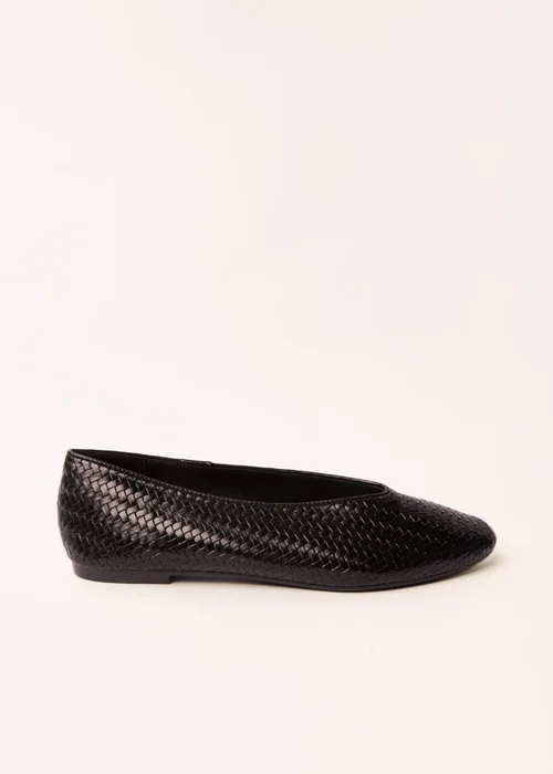 Blue Vanilla Black Woven Ballet Pumps - 3 Image 3