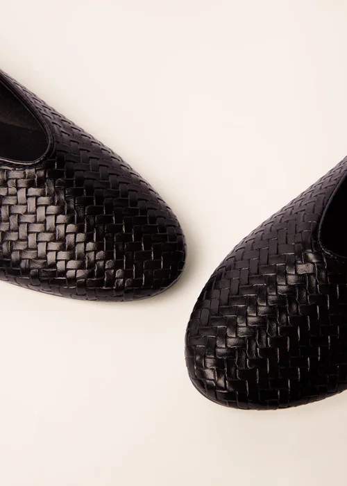 Blue Vanilla Black Woven Ballet Pumps - 3 Image 2