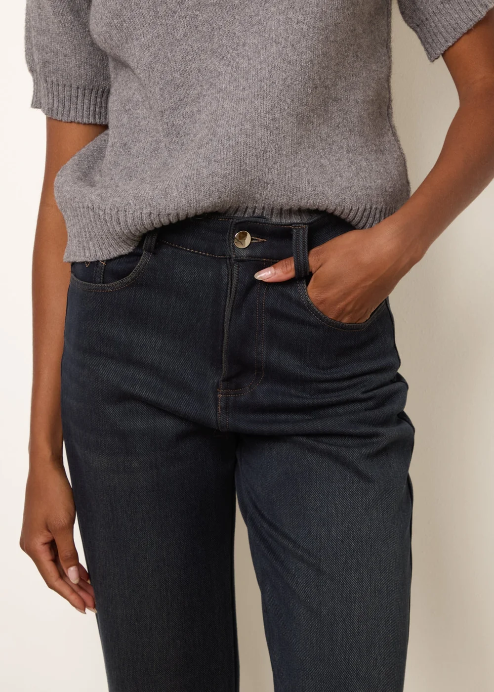Blue Vanilla Navy Straight Leg Jeans - M Image 3