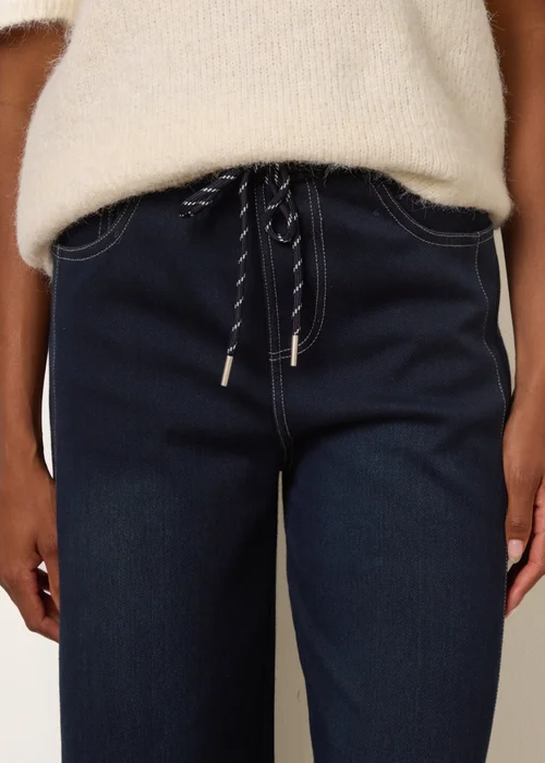 Blue Vanilla Navy Stitch Barrel Leg Jeans - L Image 3
