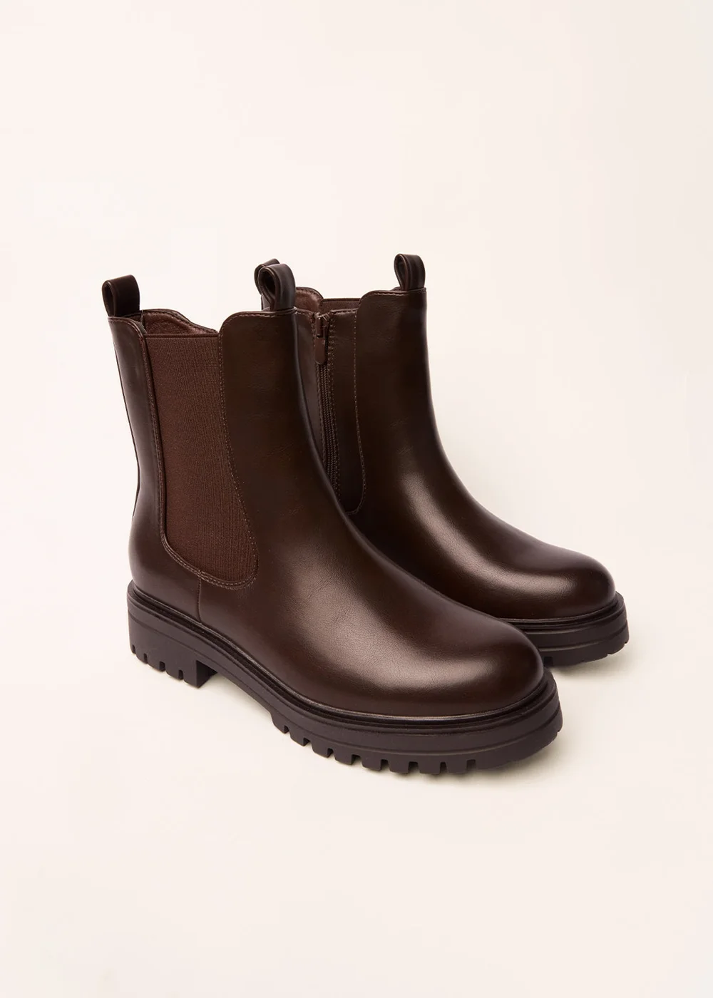 Blue Vanilla Brown Chunky Chelsea Boots - 3 Image 1