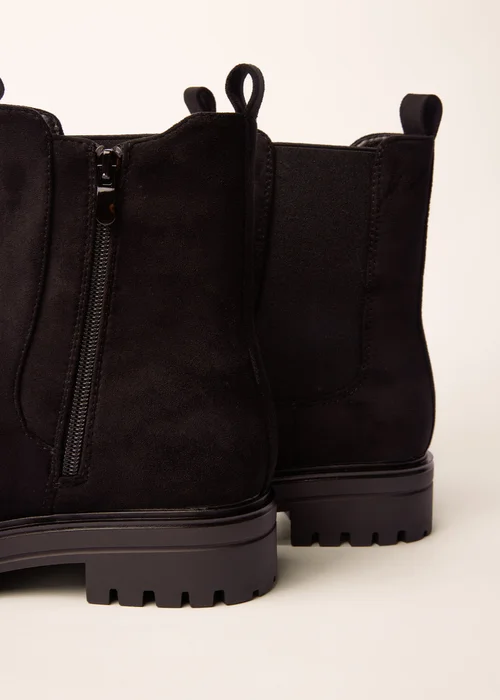 Blue Vanilla Black Chunky Suede Chelsea Boots - 5 Image 4