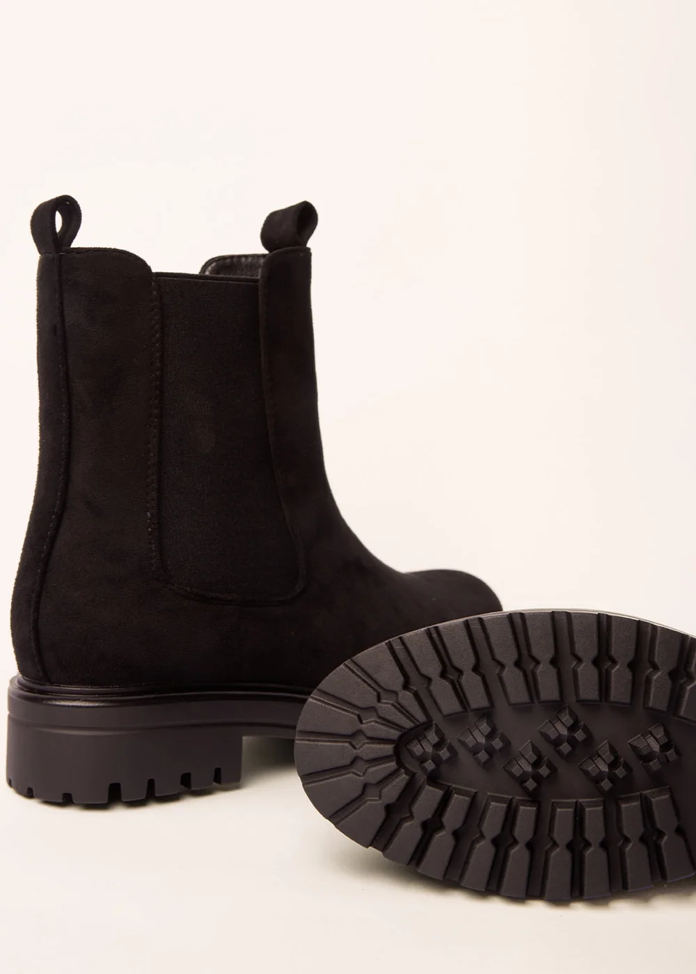 Blue Vanilla Black Chunky Suede Chelsea Boots - 5 Image 3